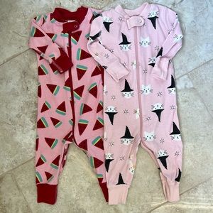Hanna Andersson Pajamas Halloween & Watermelon Set - Size 6-12 Months